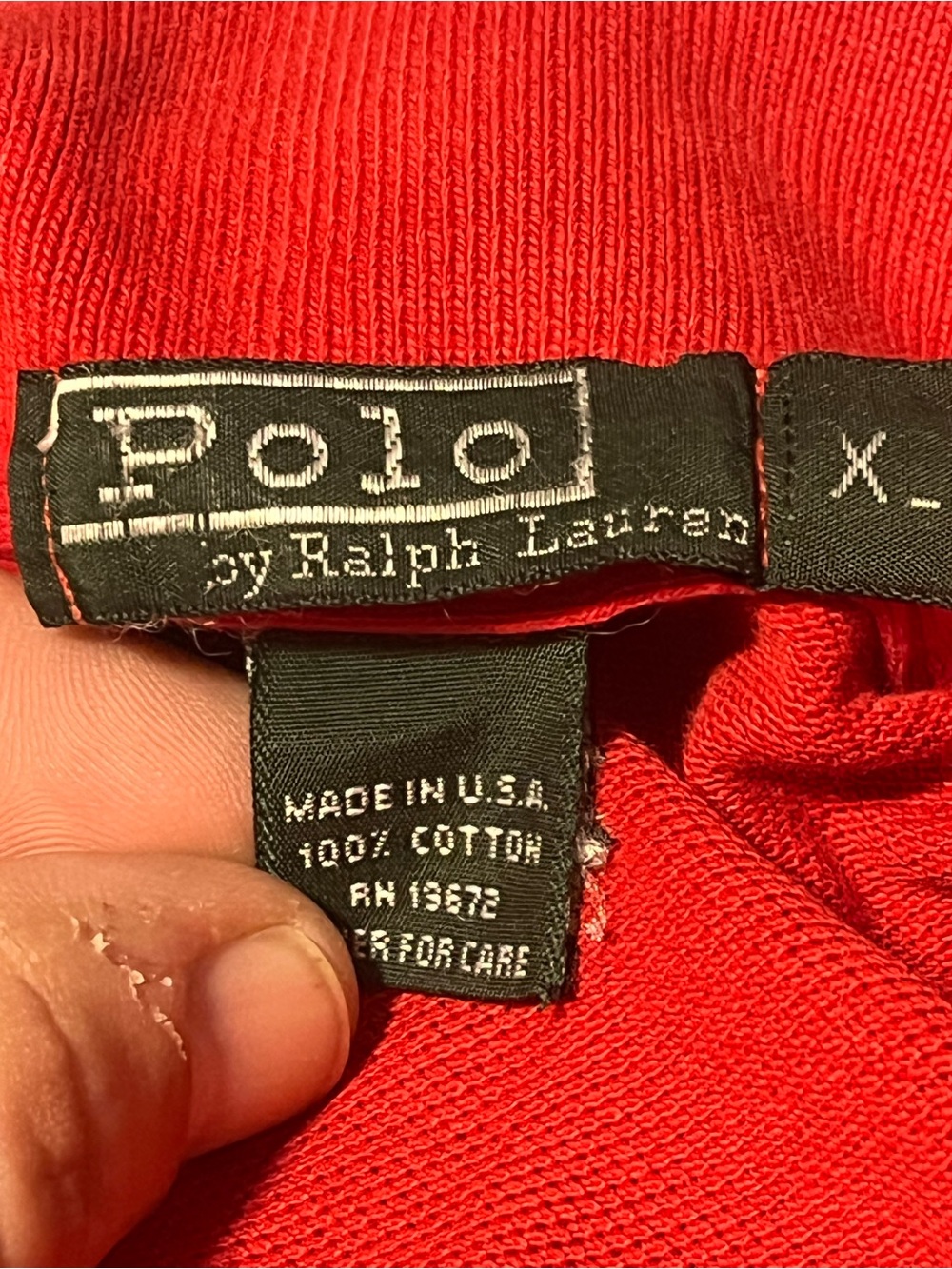 VINTAGE Polo Ralph Lauren Men’s Red XL Polo - Picture 3 of 8